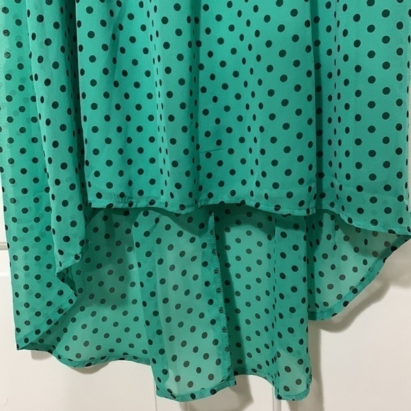 Luscious Los Angeles mint green and black polka-dot dress - Picture 4 of 11